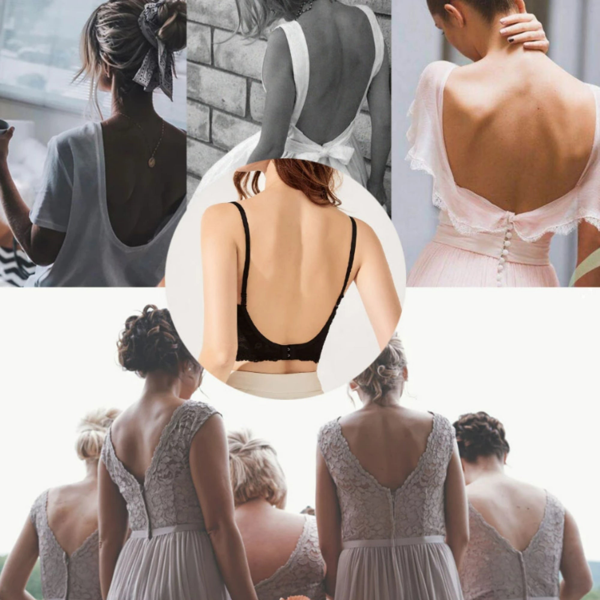 Bralette Bra With Support for Open Back Dresses