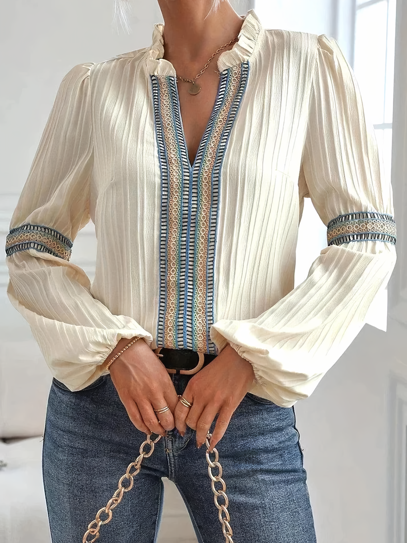 Coraluxurious Lace Blouse
