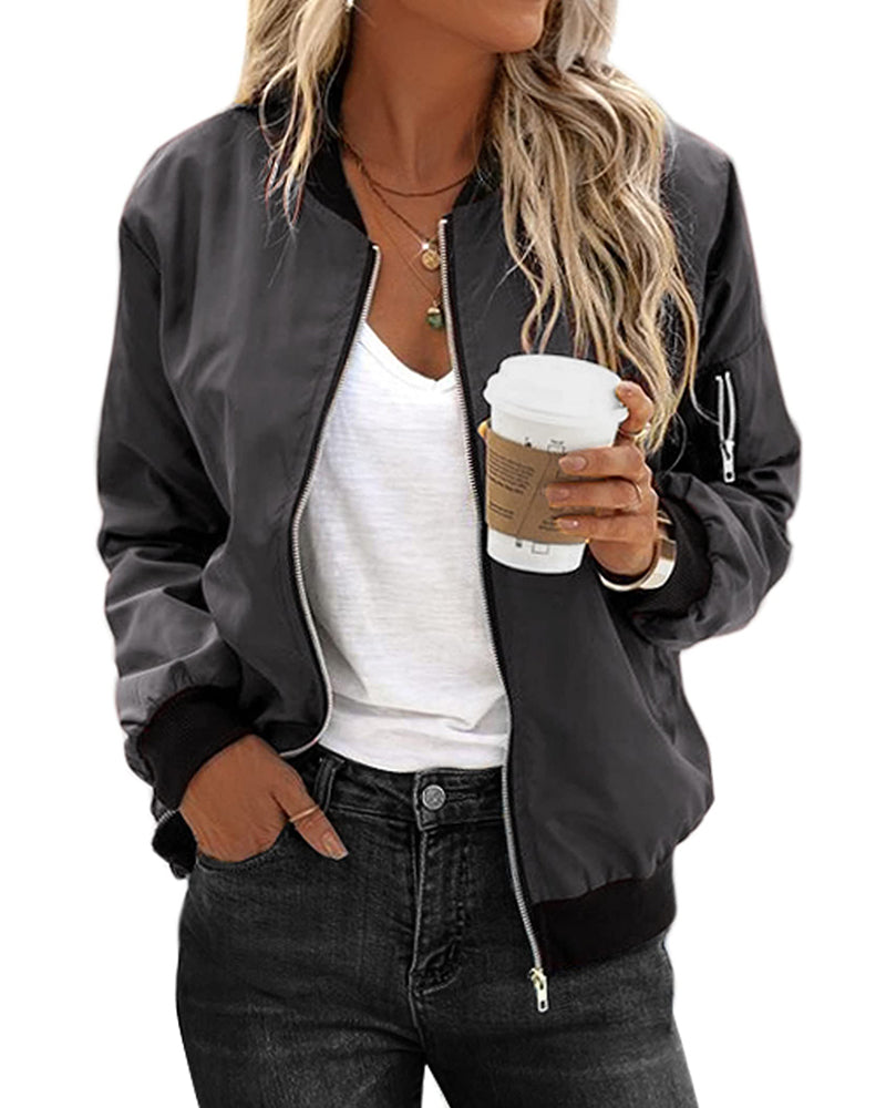 Lysse | Classic bomber jacket with pockets for women - Lysse