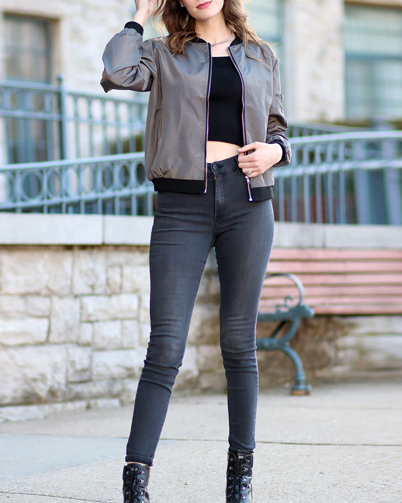 Lysse | Classic bomber jacket with pockets for women - Lysse