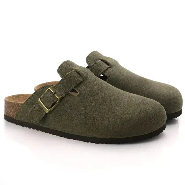 Men's Suede Slippers in Timeless Chic
