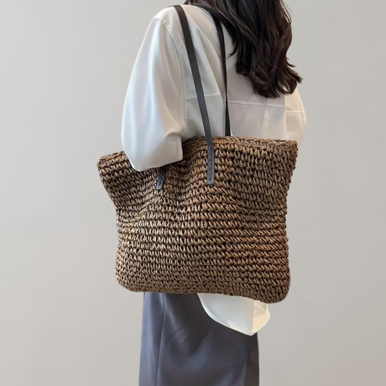 Large Woven Tote Bagbag In Bohemian-Beachy Style