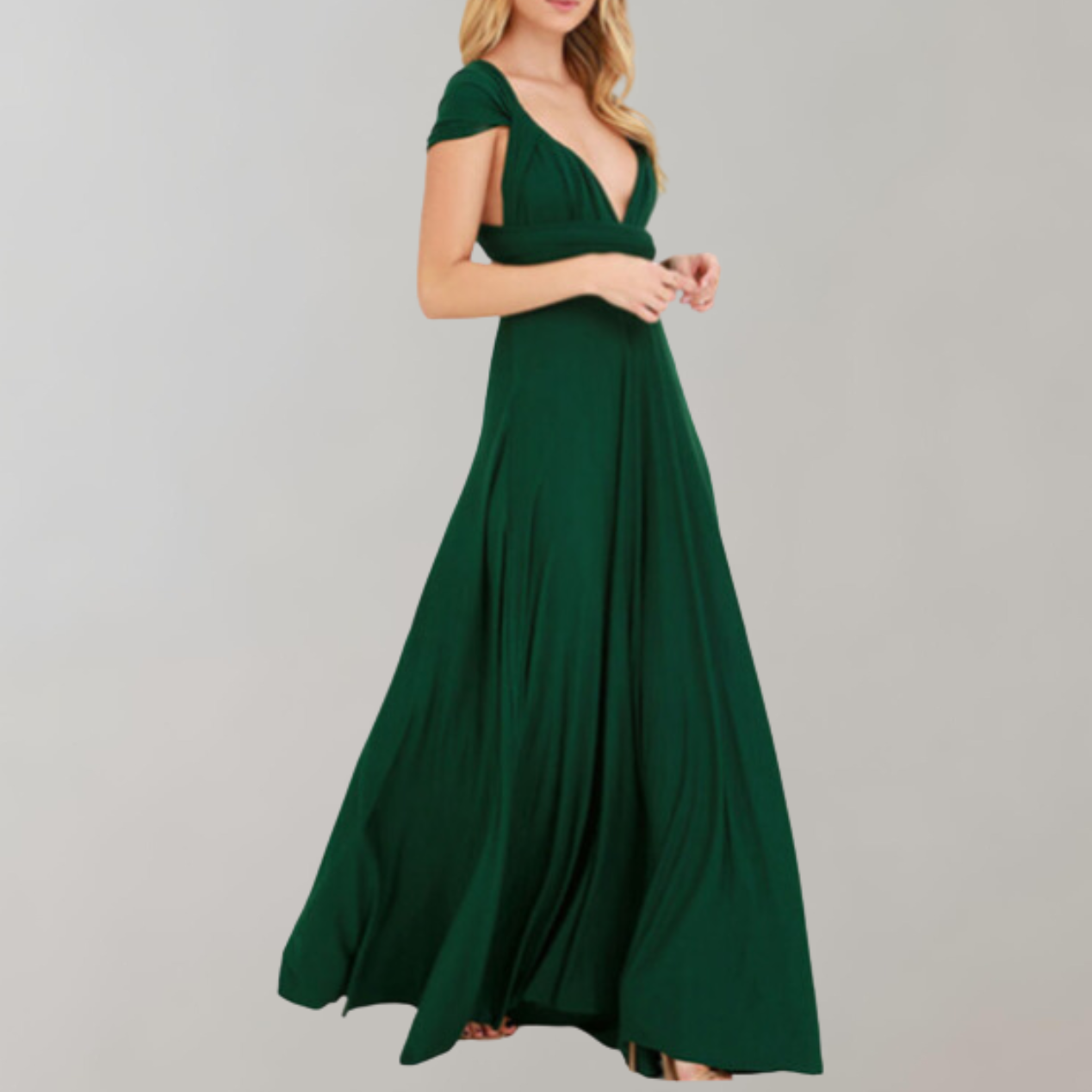 Chic Maxi Dresscocktail Dress Waist Belt