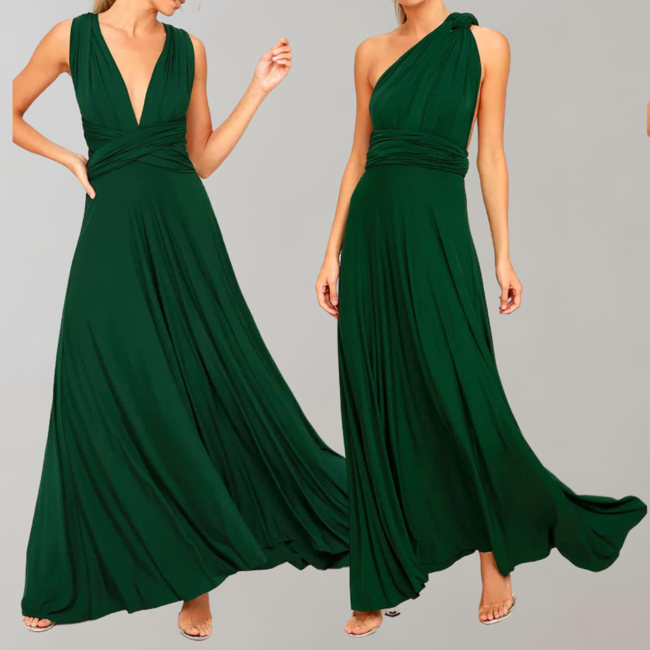 Chic Maxi Dresscocktail Dress Waist Belt