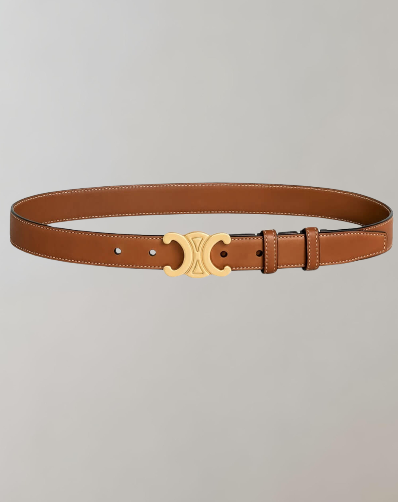 Elegant Women's Belt With Gold Buckle