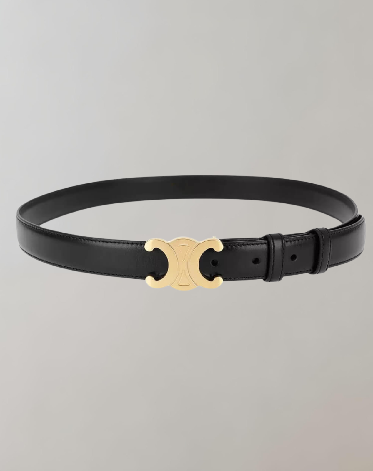 Elegant Women's Belt With Gold Buckle