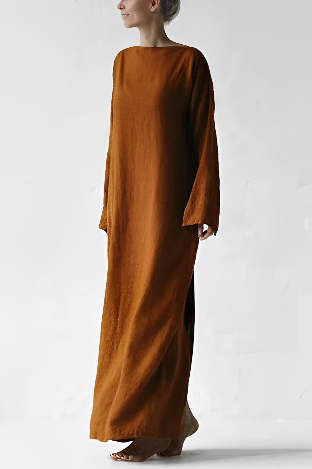 Linen Wrap Maxi Dress