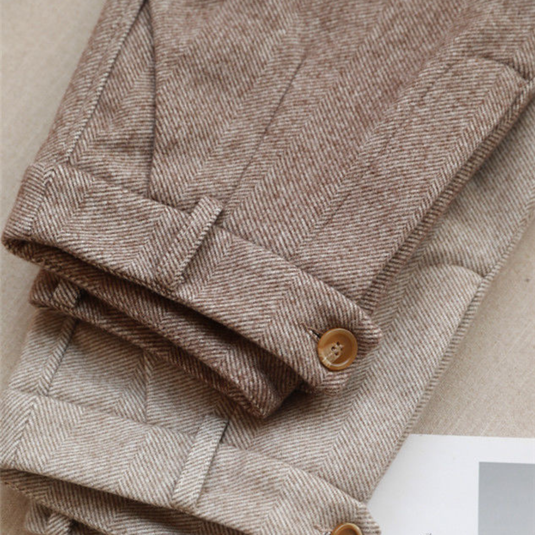 Lysse | Women's trousers with herringbone pattern for versatile clothing in all seasons