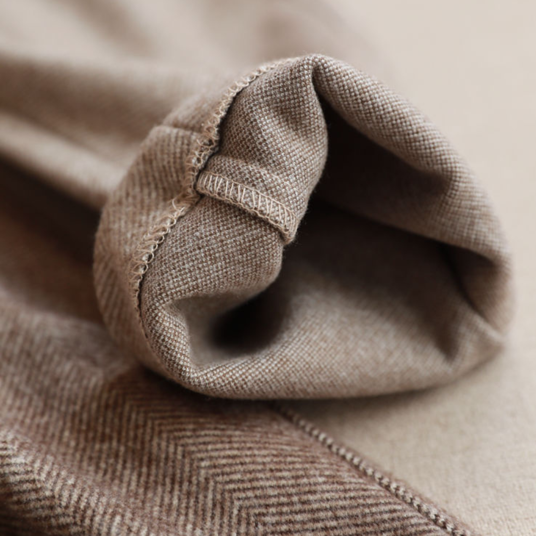 Lysse | Women's trousers with herringbone pattern for versatile clothing in all seasons