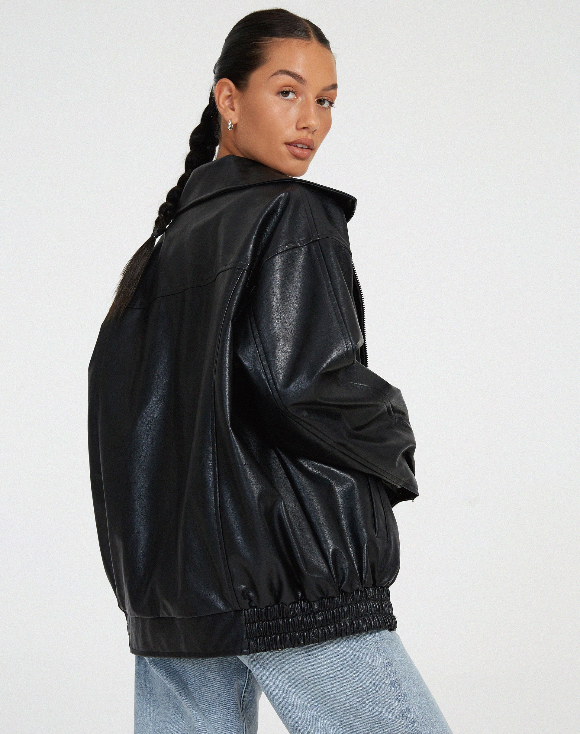 Lysse-Fashion | Oversized Leather Jacket