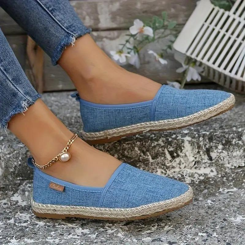 Espadrilles, Flat, Lightweight Shoes Made of Canvas