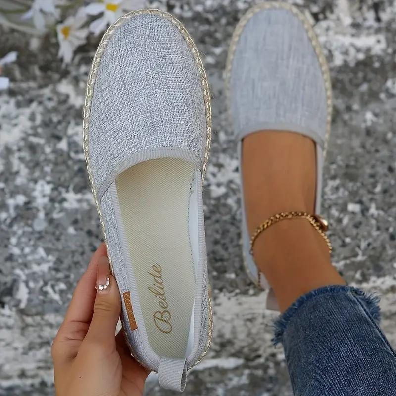 Espadrilles, Flat, Lightweight Shoes Made of Canvas