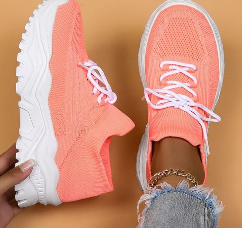 Breathable Women's Sneakers With Additional Foot Support