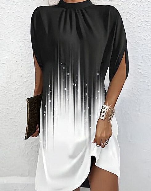 Fashion Dress With Bat Sleeves