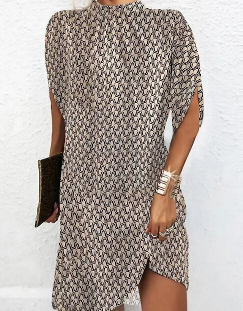 Fashion Dress With Bat Sleeves