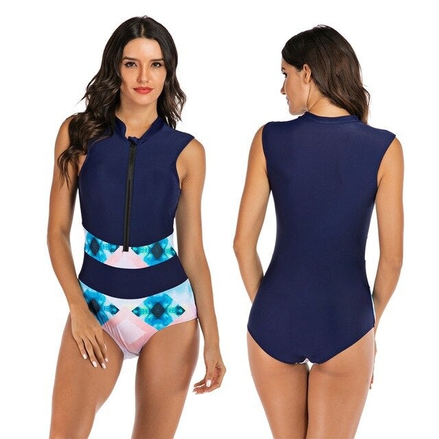 One-piece Sports Swimsuit With Interesting Design