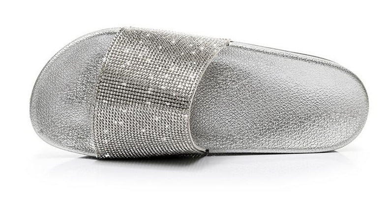 Crystal Diamond Slides with Embellishment Sandals
