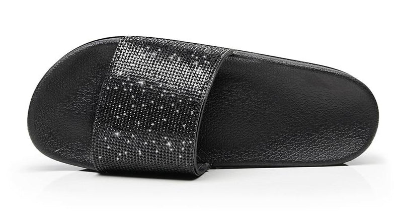 Crystal Diamond Slides with Embellishment Sandals