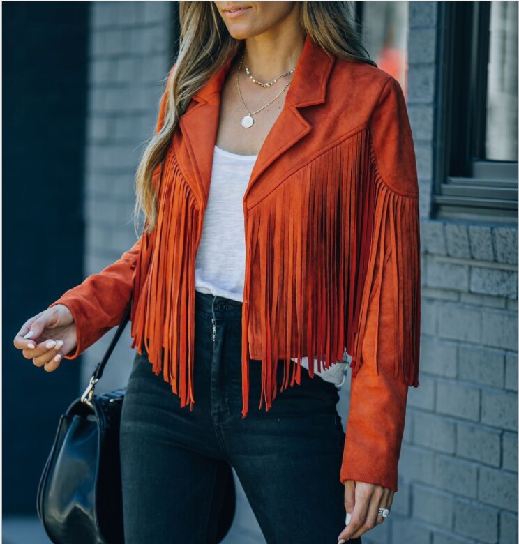 Lysse-Fashion | Retro Chic Jacket with Fringes