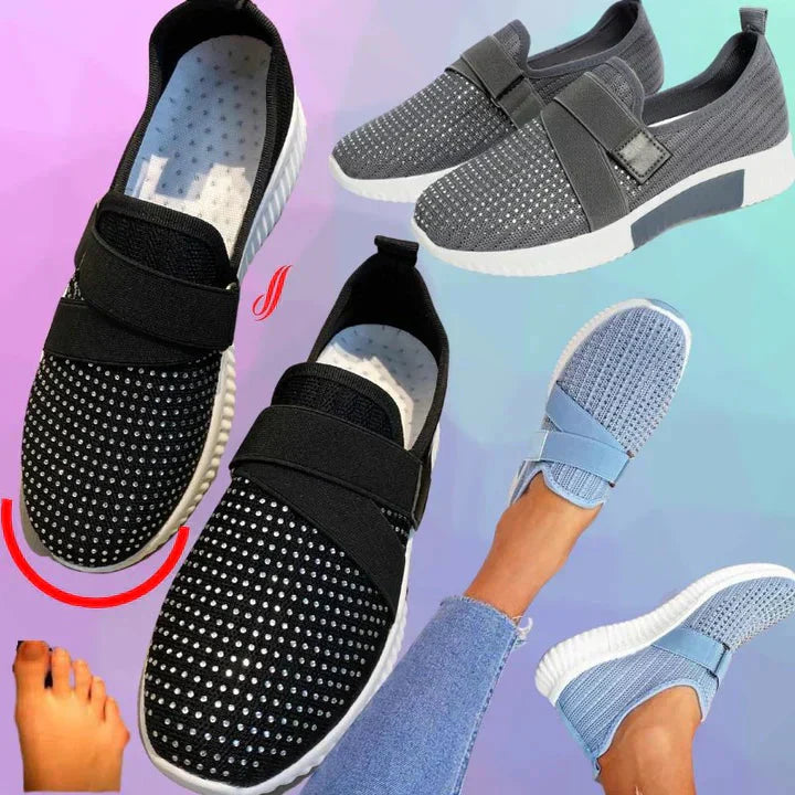 Slip-On Sneaker for Women With Velcro Improve Your Running Posture!