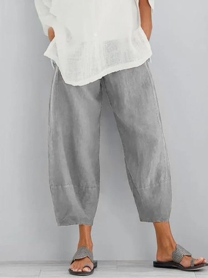 Casual Loose Fit Cotton Pants For Women In Summer