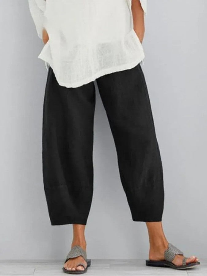 Casual Loose Fit Cotton Pants For Women In Summer