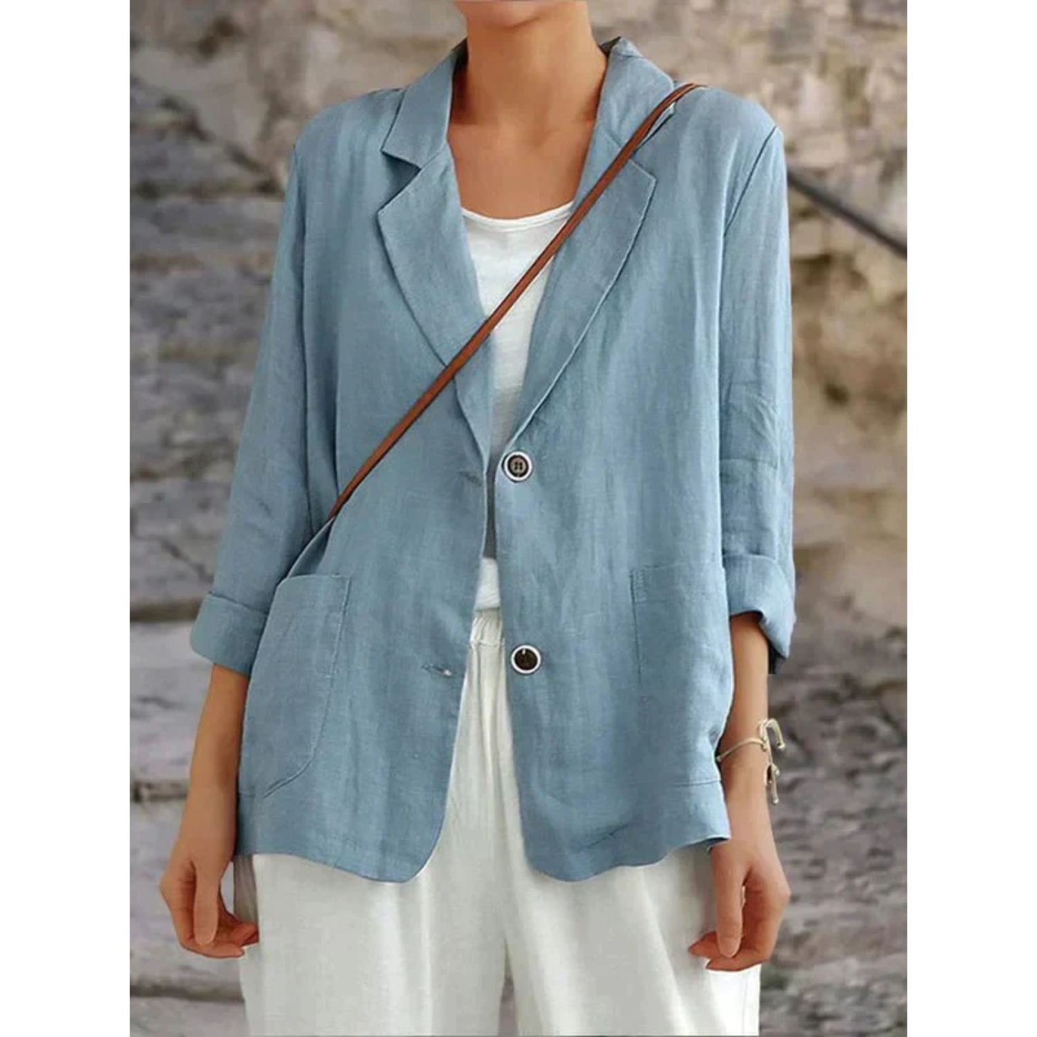 Linen blazer for women