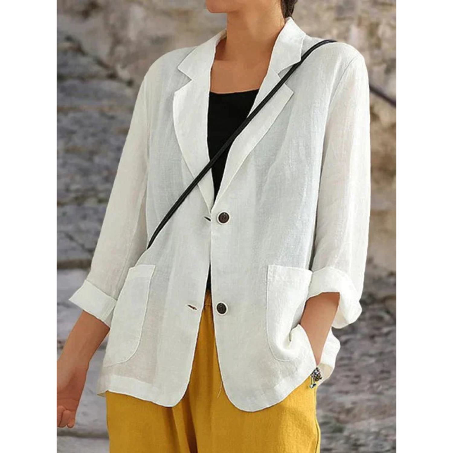 Linen blazer for women
