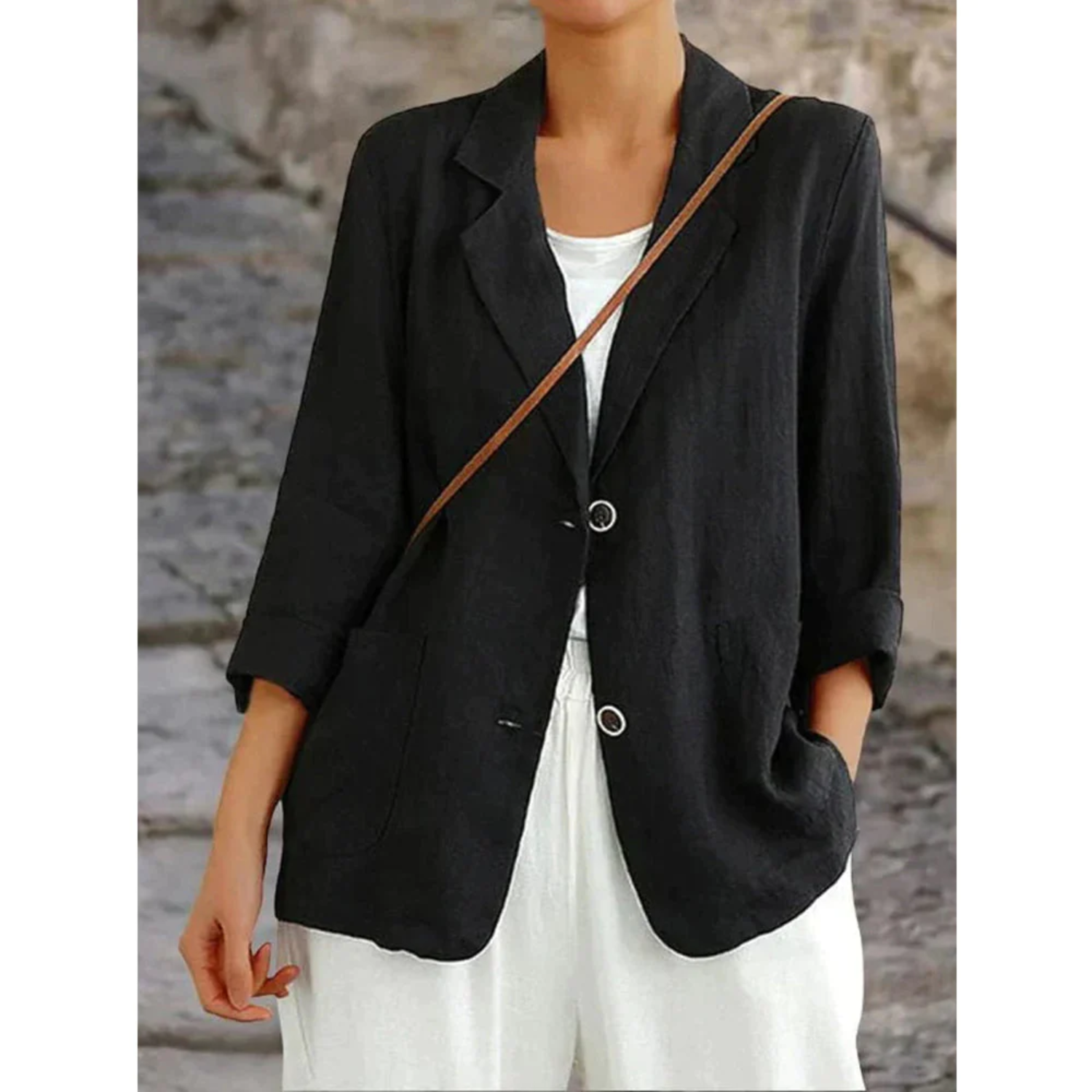Linen blazer for women