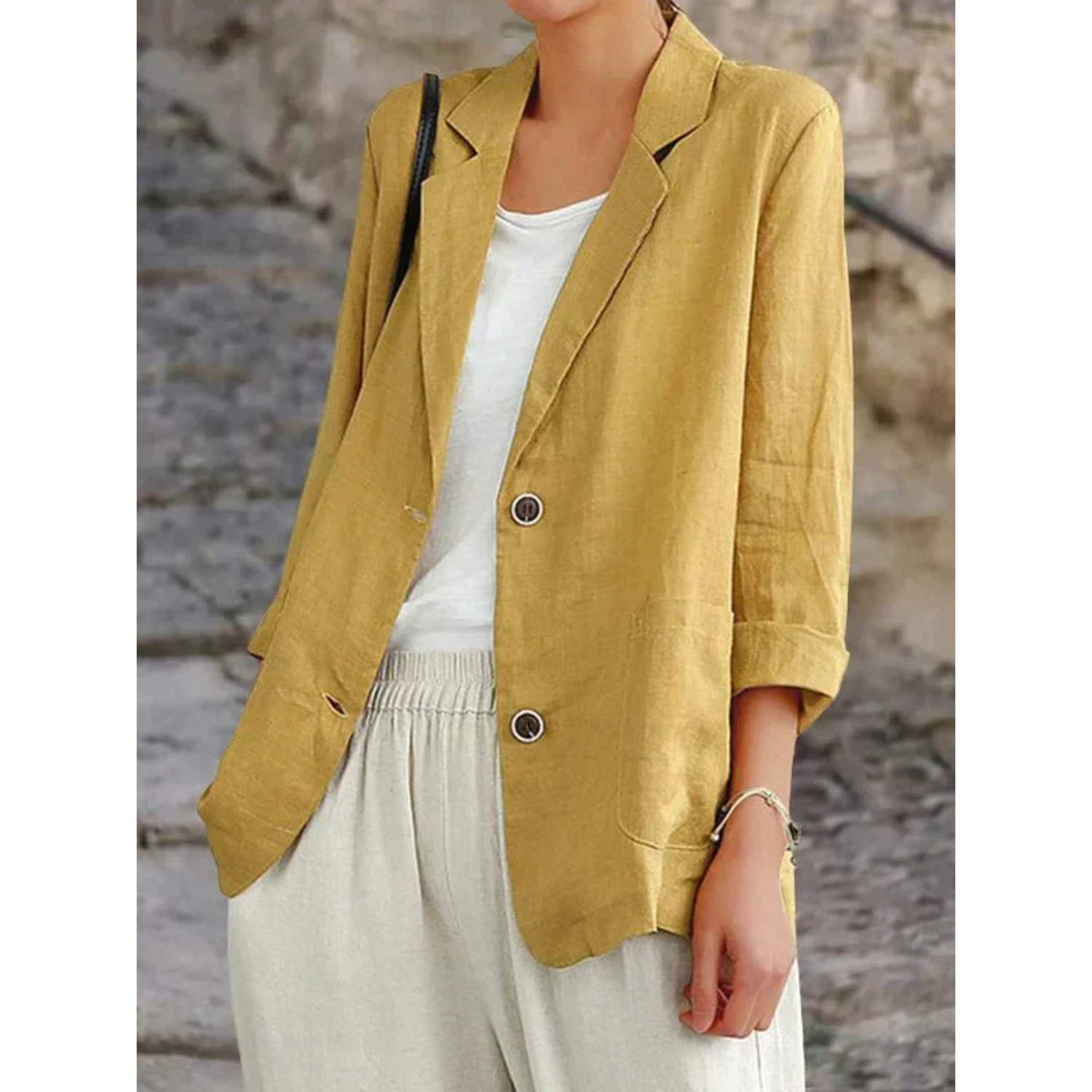 Linen blazer for women