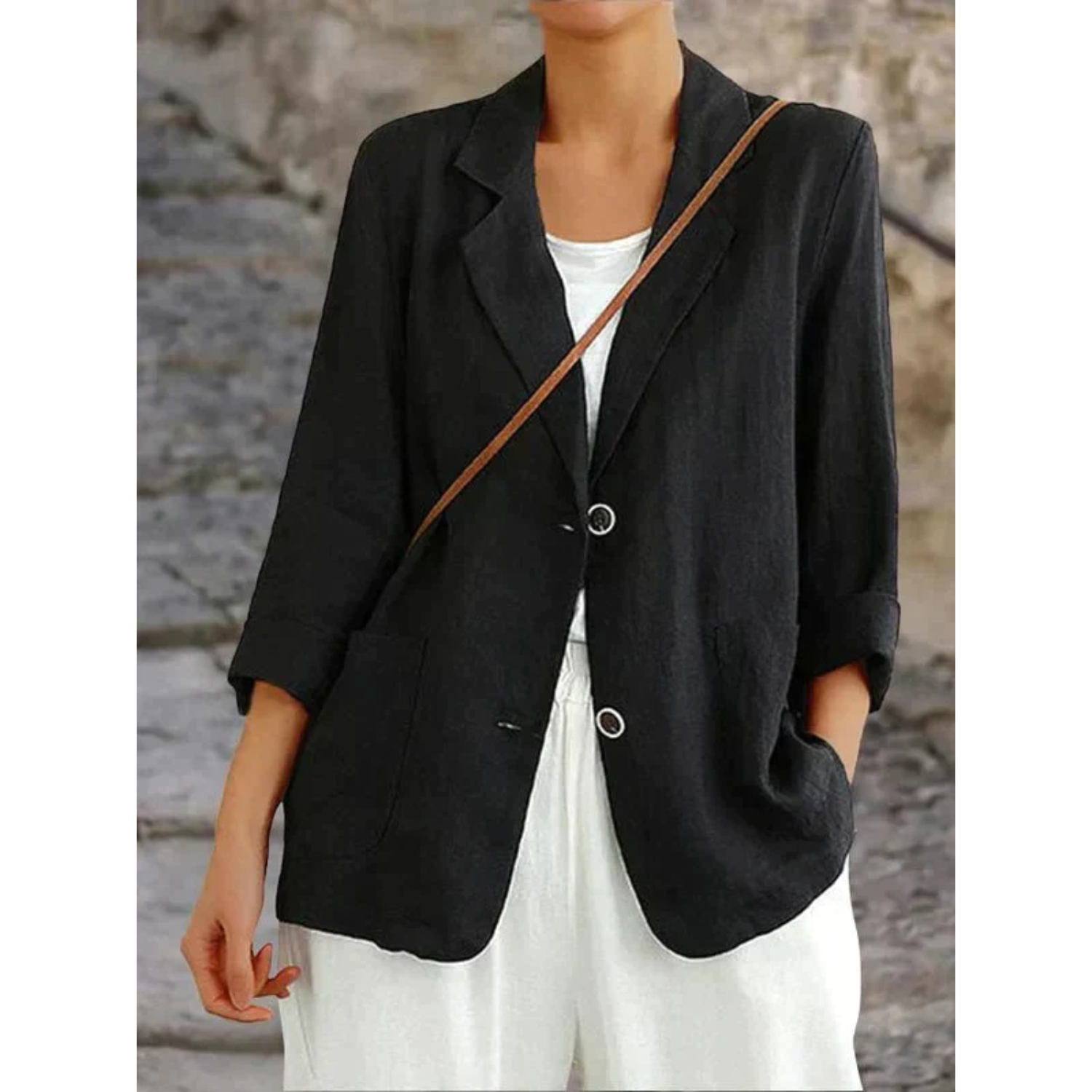 Linen blazer for women