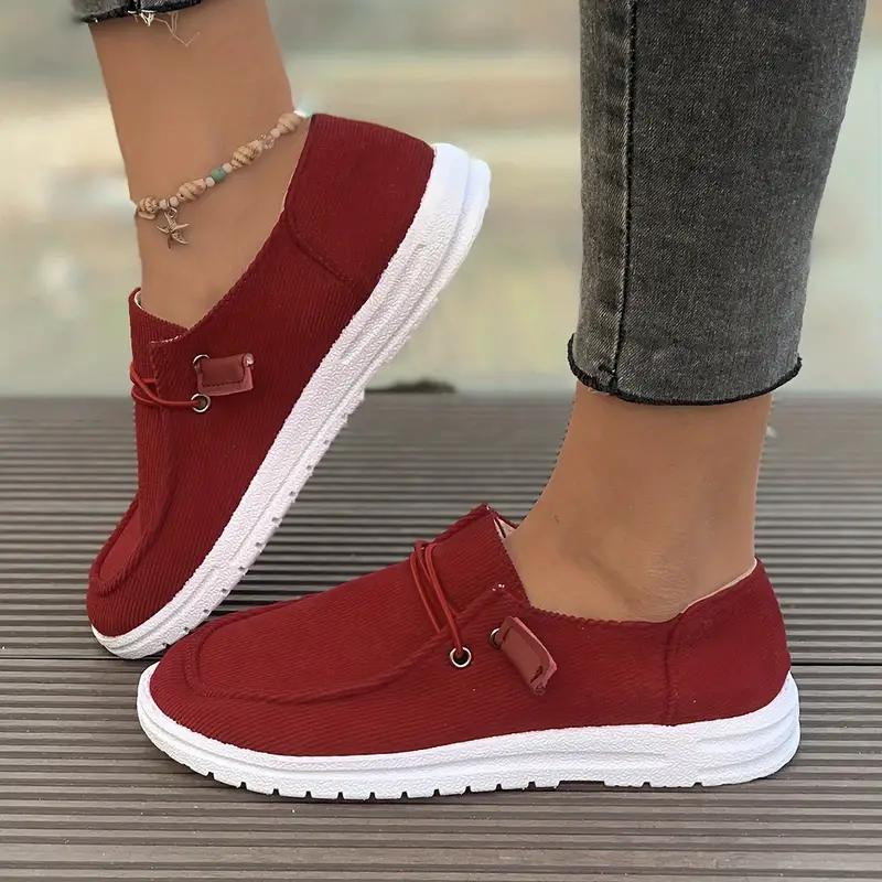 Loafers, Slip On, Lightweight, Women's Shoes, Canvas Shoes