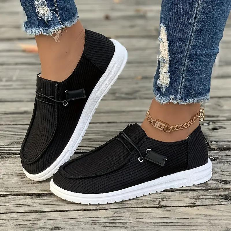 Loafers, Slip On, Lightweight, Women's Shoes, Canvas Shoes