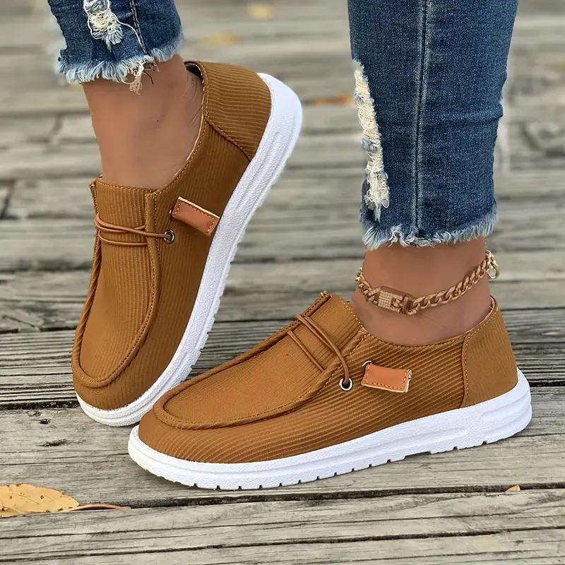 Loafers, Slip On, Lightweight, Women's Shoes, Canvas Shoes