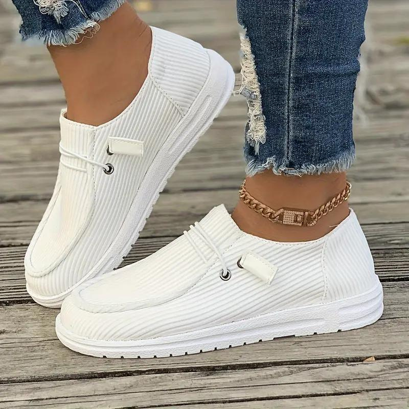 Loafers, Slip On, Lightweight, Women's Shoes, Canvas Shoes