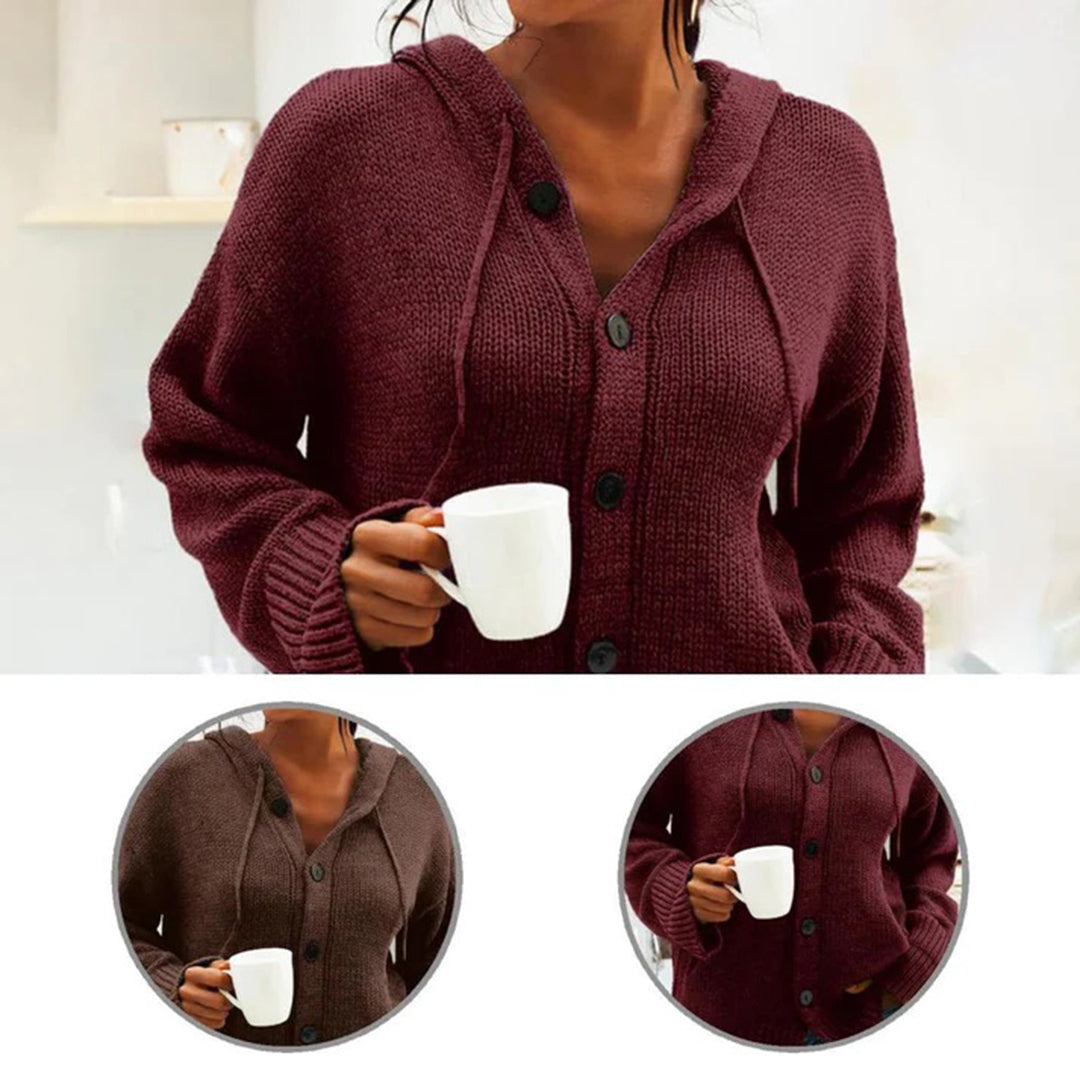 Lysse | Hoodie cardigan with drawstring