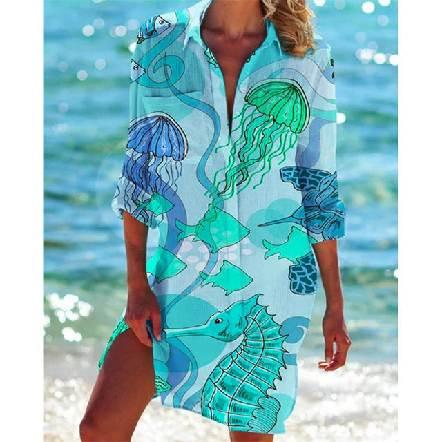 Hawaii shirt with floral pattern
