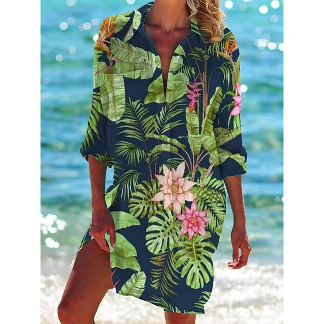 Hawaii shirt with floral pattern