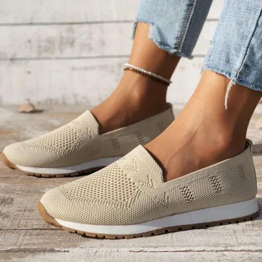 Airy Knit Slippers Natural