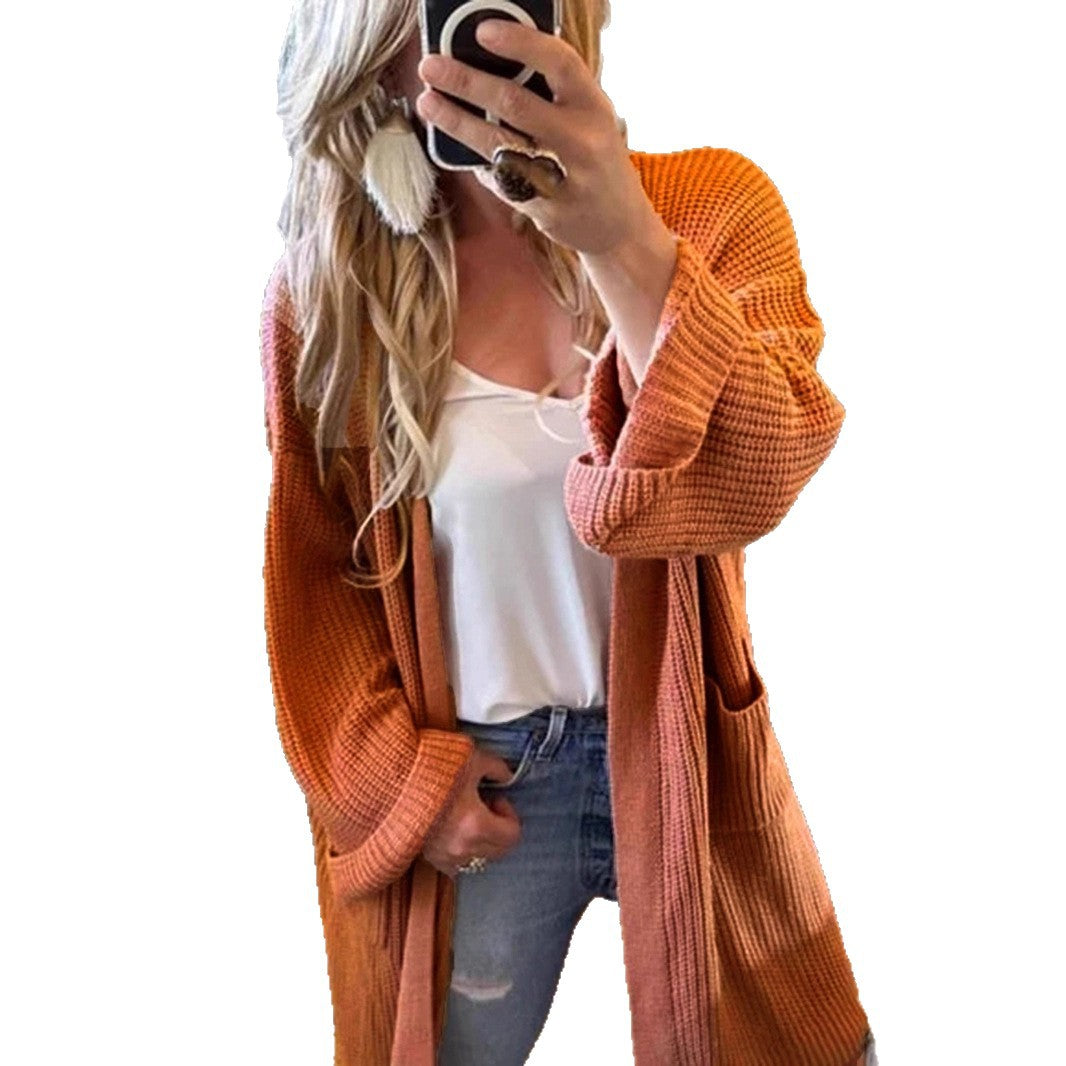 Women's airy cardigan with practical pockets and loose fit