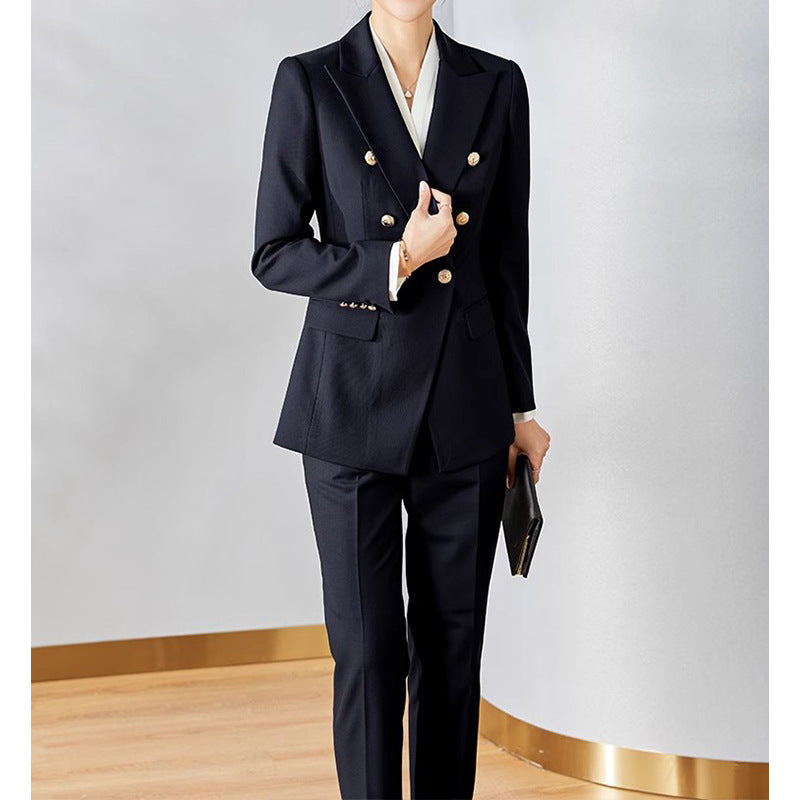 Women's Tailored Double-Breasted Suit Set