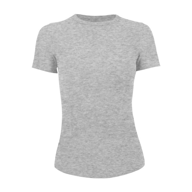 Women's Short Sleeve T-Shirt with Textured Design