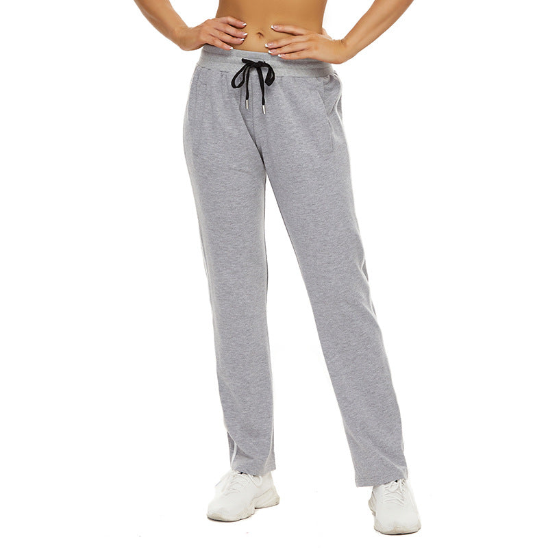 Women's casual pants with adjustable waistband and side pockets