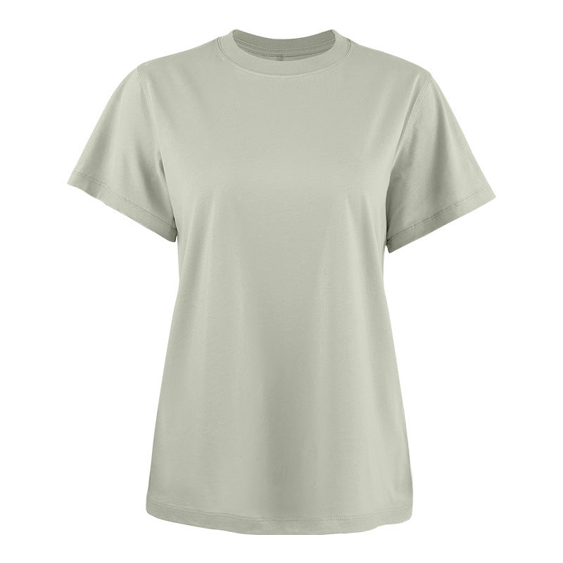Women's basic t-shirt made from high-quality cotton with round neck