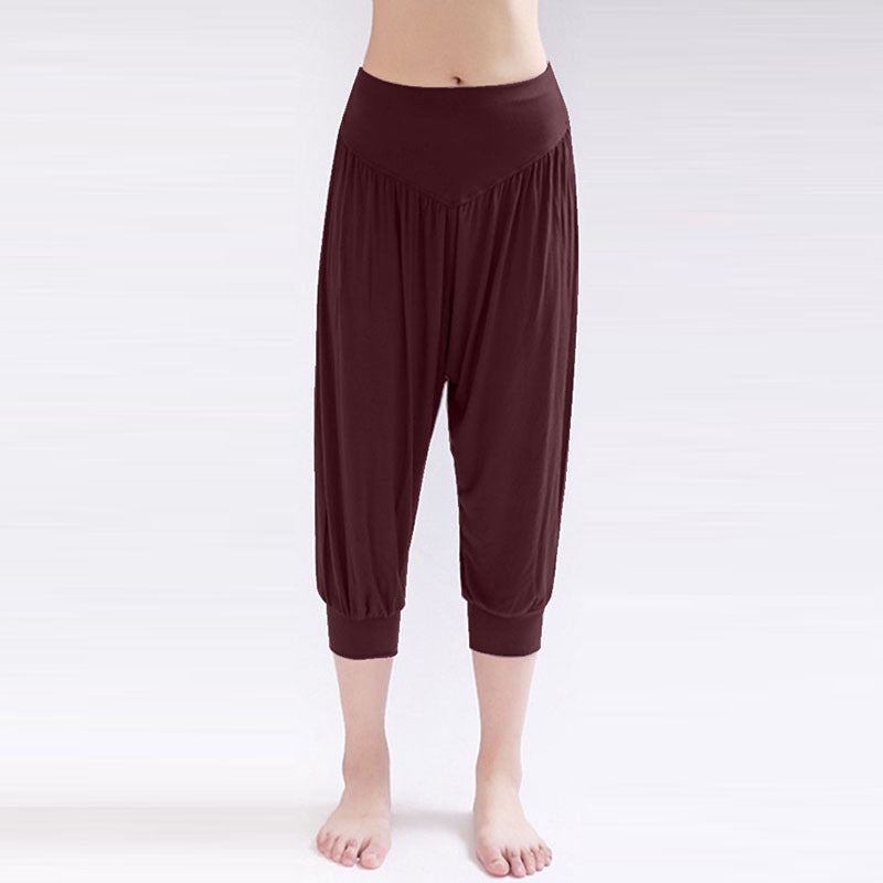 Women's Comfortable Harem Pants with High Waist and Elastic Cuffs