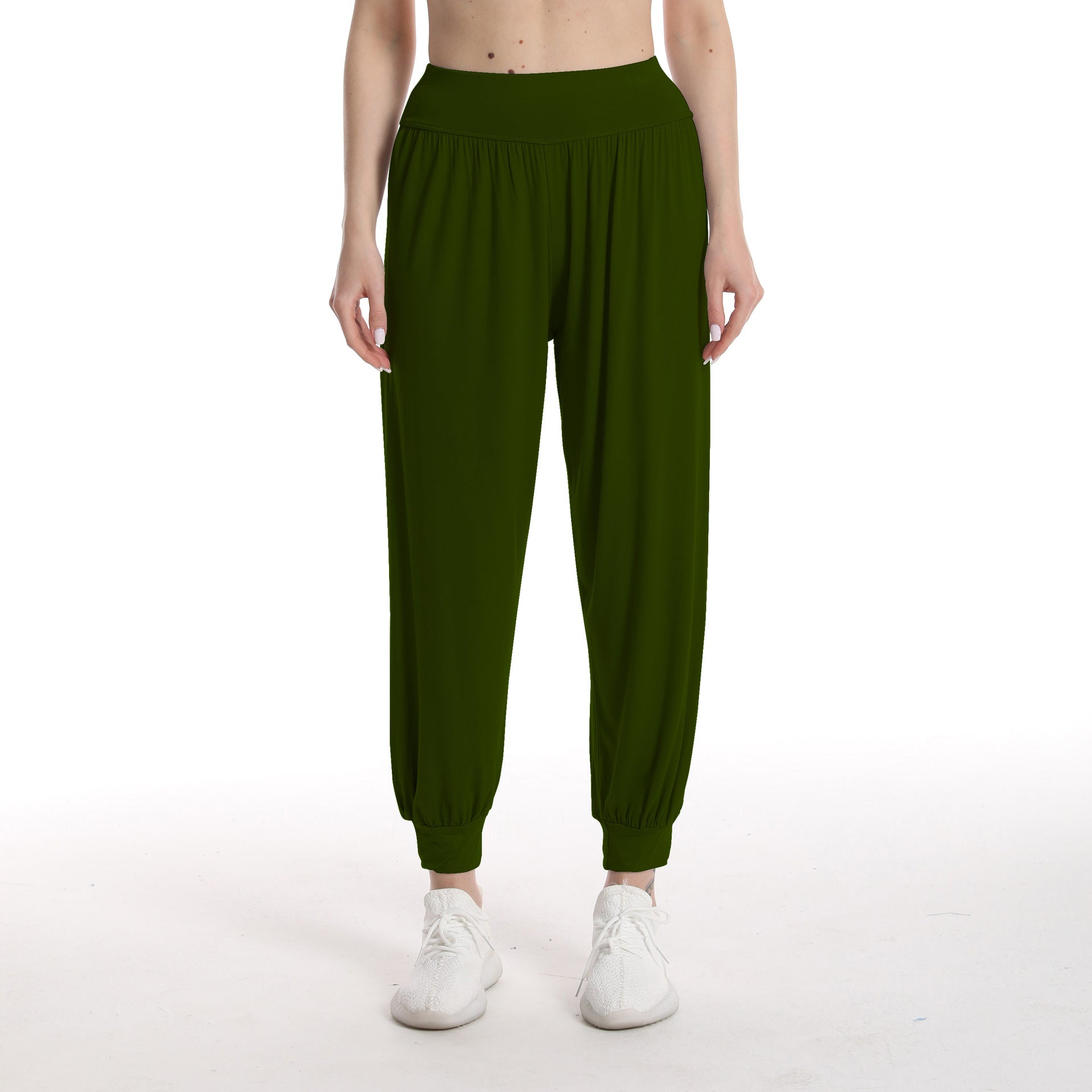 Women's loose premium joggers with high waistband and elastic cuffs