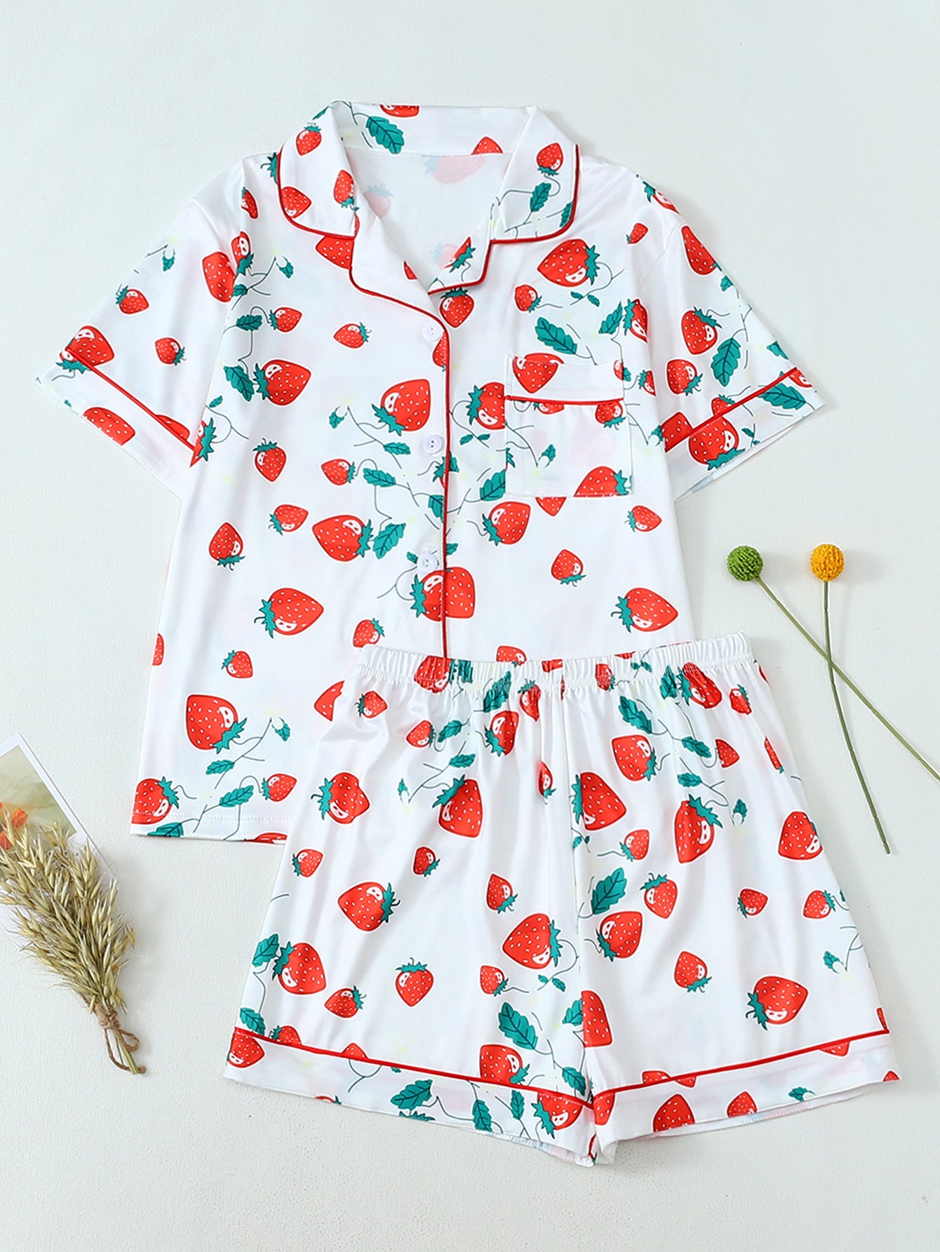 Women's pajama set with cheerful watermelon pattern