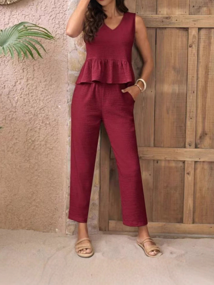 Women's Elegant Jumpsuit with Modern Gatherings and Casual Cut
