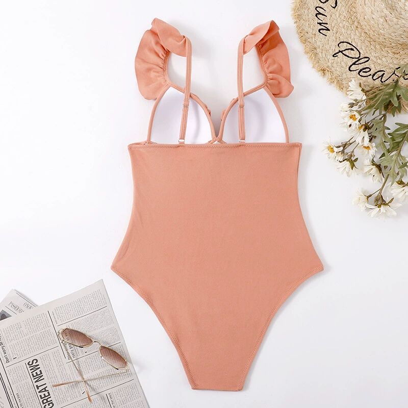 Women Ruffled One-Piece Swimsuit