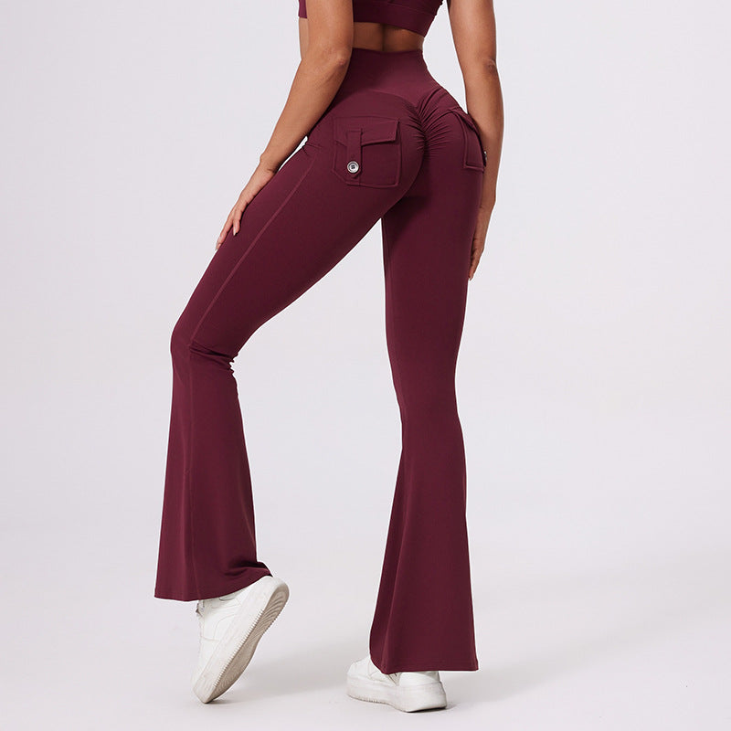Women's Bootcut Leggings with Pockets and High Waist